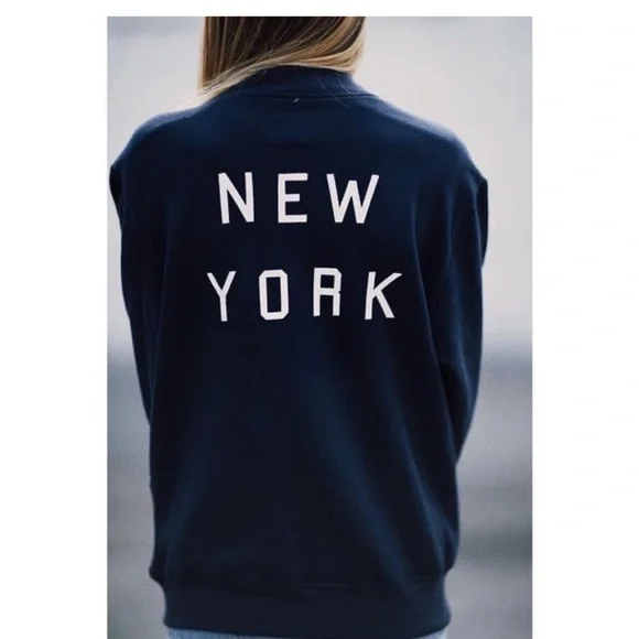 Brandy Melville John Galt Elana, New York, Black, Bomber Jacket, OS - Picture 4 of 12